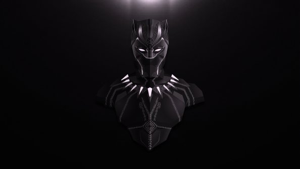 Black Panther Lowpoly Minimalist