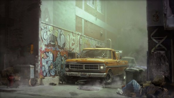 New York Street Abonded Ford 4k