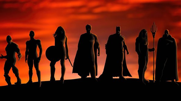 Justice League Heroes Silhouette 5k