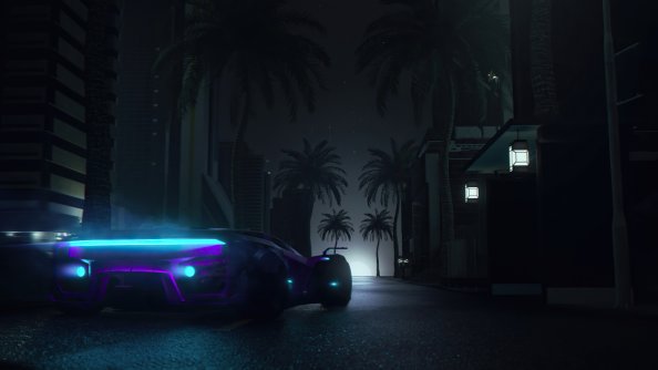 Midnight Neon Drive 4k