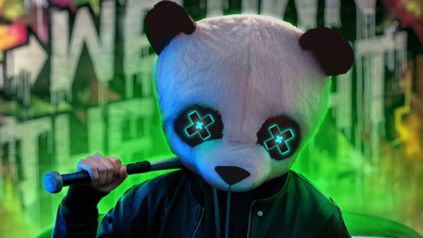 Cool Panda With Baseball 4k