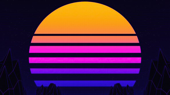 Retrowave Sun 4k