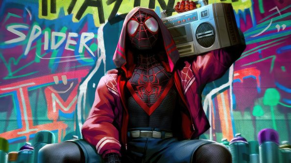 Spiderman With Retro Tape Recorder