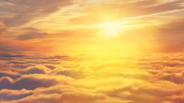 Sky Sun Illustration Artwork 4k