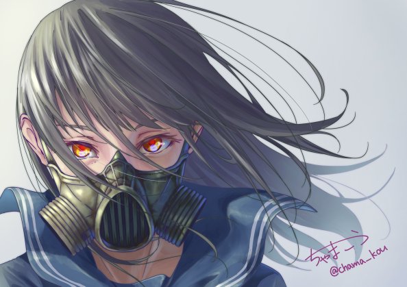 Anime Original Girl With Mask