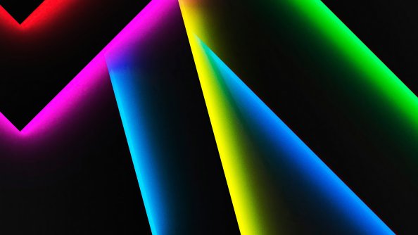 Colorful Lines Shapes Shadow 4k