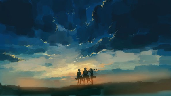 Attack On Titan Beach 4k