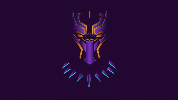 Black Panther Minimal Illustration 4k