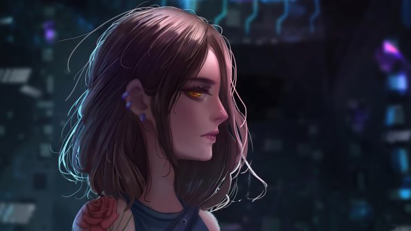 Lily Cyberpunk Anime Girl Science Fiction 4k