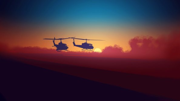 Military Helicopters Minimalsm