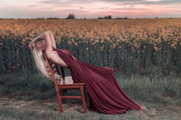 Model Photography Dress Field Hd