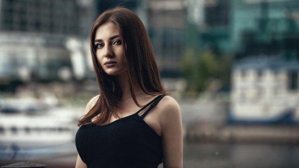 Girl Black Top Outdoors 5k