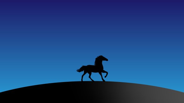 Horse Silhouette Minimal 4k