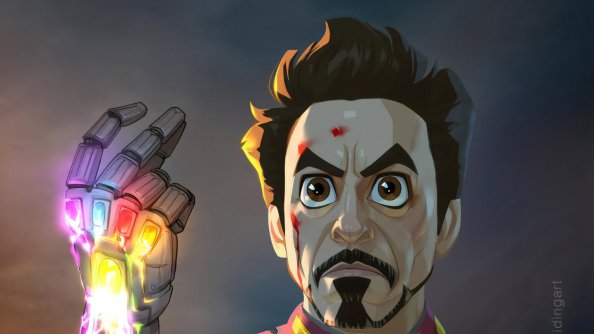 Iron Man Gauntlet Cartoon Art