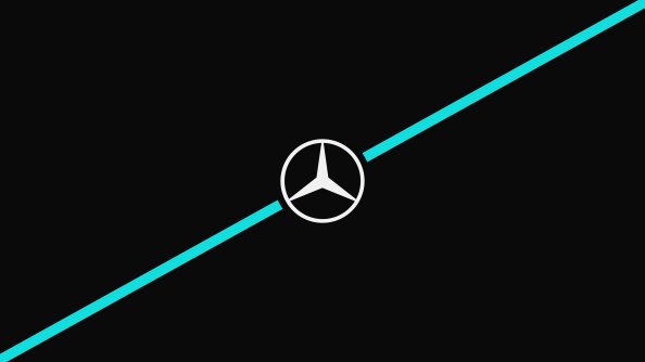 Mercedes Logo Dark Minimalism 5k
