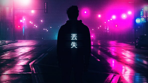 Neon Light Guy 4k