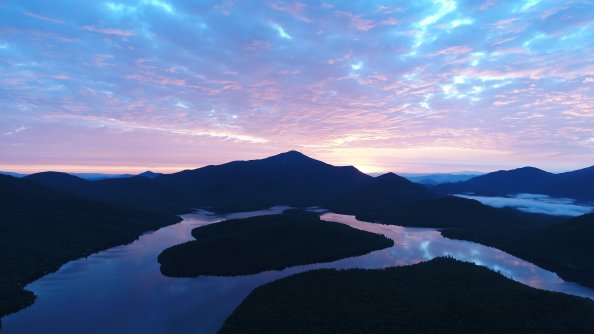 Evening Sunset Mountains Lake 5k