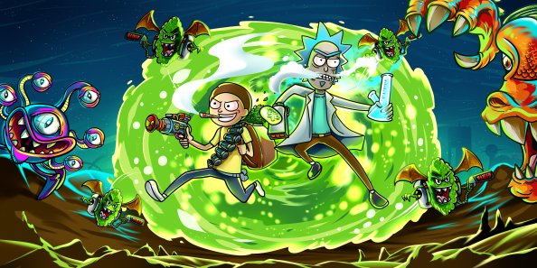Rick And Morty In Another Dimension Illustration