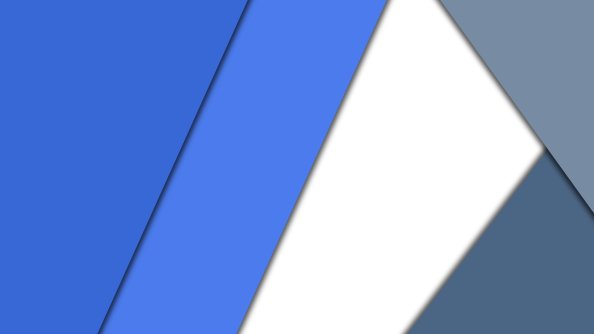 Blue White Material Design 4k