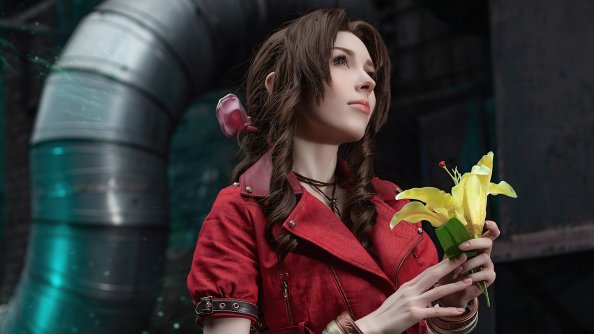Cosplay Of Aerith Gainsborough Final Fantasy 4k
