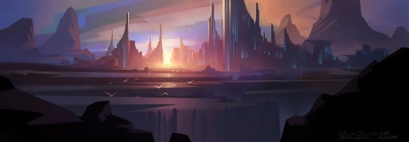 Digital Scenery Landscape Shapes 4k