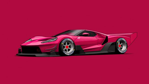Ford GT C Vgt Minimal Red 4k