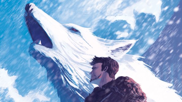 Jon Snow And His Wolf