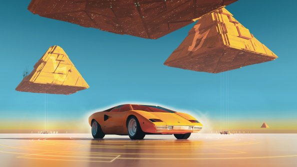 Lamborghini Countach Pyramids