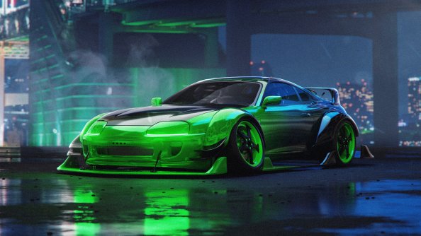 Green Mazda Modified Scifi 4k