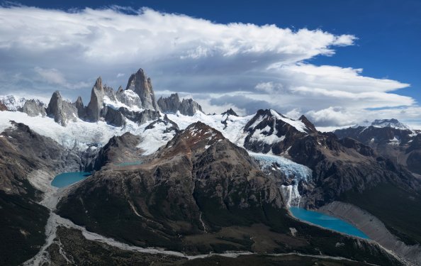 Argentina Mountains Patagonia Crag Clouds 5k