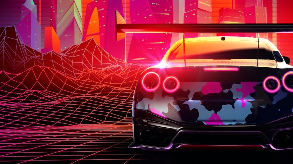 Nissan Gtr Retrowave 4k