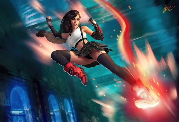 Tifa Lockhart Kicking 4k