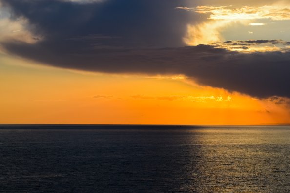 Horizon Sea Sky Clouds 4k