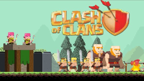 Clash Of Clans 8 Bit Minimalism