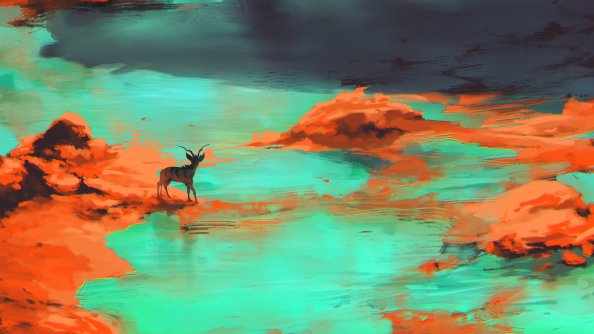 Fantasy Landscape Scenery Raindeer 5k