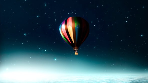 Hot Air Balloon Illustration 4k