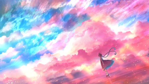 Sakimori Twintails Dress Anime Girl 4k