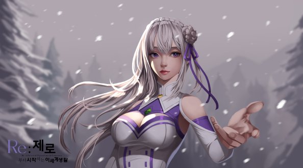 Rezero Emilia Fanart 4k