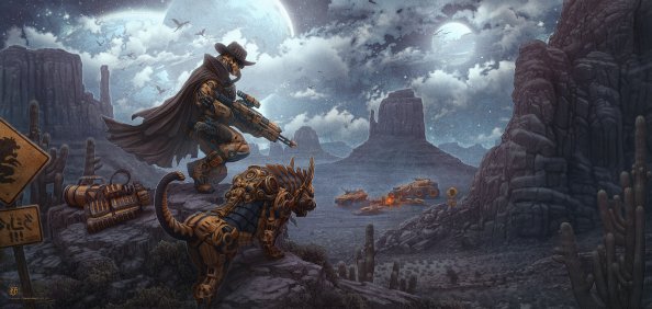 Scifi Artwork Bounty Hunter