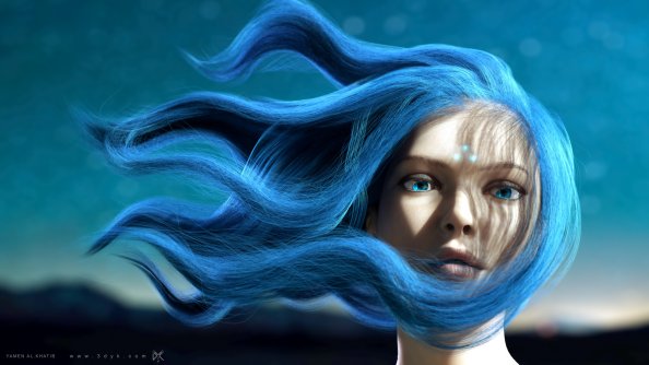Anime Girl Blue Girl