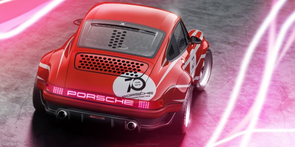Porsche 911 Rear 4k Art