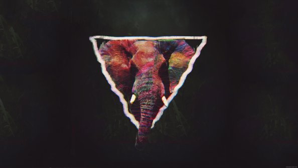 Glitch Elephant Art