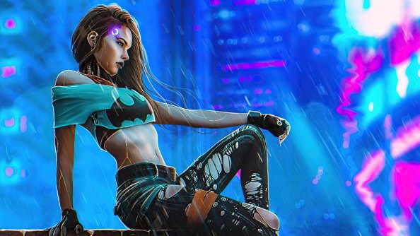 Cyberpunk Style Modern Girl 4k