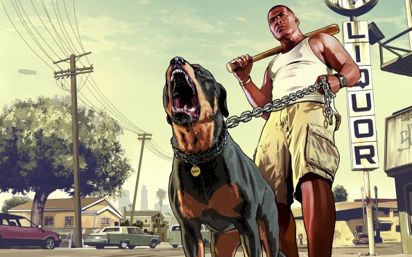 Gta 5 Franklin With Chop Rottweiler 8k