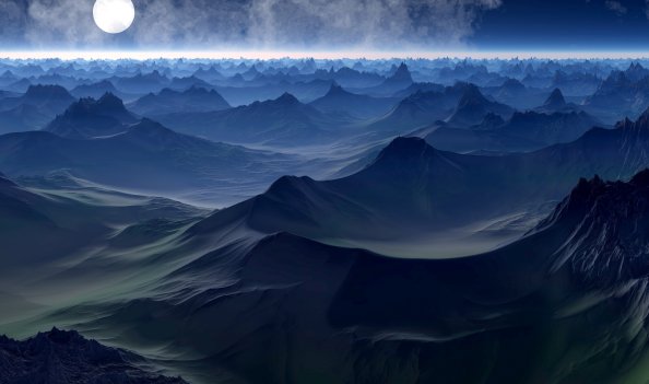 Fantasy Landscape Mountains In Fantasy World 5k