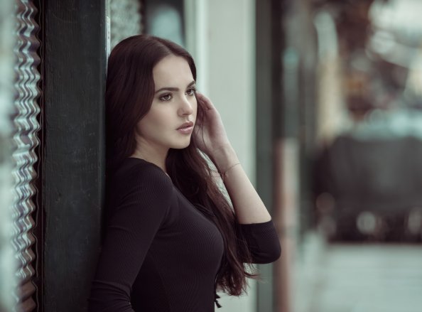 Girl Looking Into The Distance