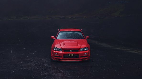 Red Nissan Pdb R34 Gtr 5k