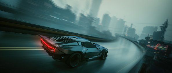 Quadra Turbo Neon Cyberpunk 2077 Rainy Ride 5k