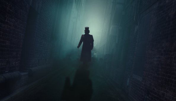 Silhouette Night Fog Man With Hat Walking 5k