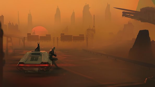 Cigarette Time After Work Dog Cyberpunk 4k